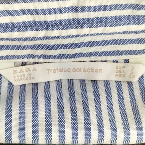 ザラ ZARA ストライプ 切り替え L/S シャツ レディース import:S