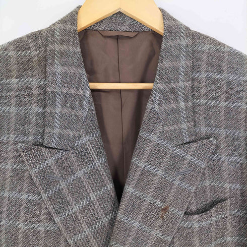 ビジョーネ BISIONE イタリア製 ダブルブレスト ピークドラペル ウールテーラードジャケット メンズ JPN:50