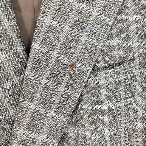 ビジョーネ BISIONE イタリア製 ダブルブレスト ピークドラペル ウールテーラードジャケット メンズ JPN:50