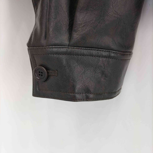 アモーメント amomento VEGAN LEATHER BLOUSON レザータッチブルゾン メンズ JPN:M