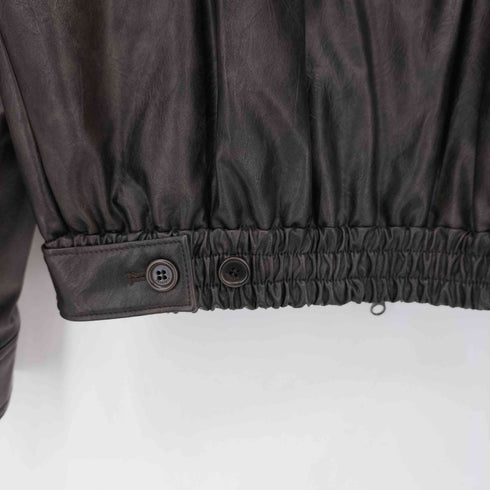 アモーメント amomento VEGAN LEATHER BLOUSON レザータッチブルゾン メンズ JPN:M
