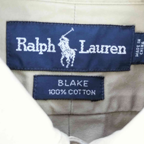 ラルフローレン RALPH LAUREN 90s BLAKE ポニー刺繍 ボタンダウン長袖シャツ メンズ import:L