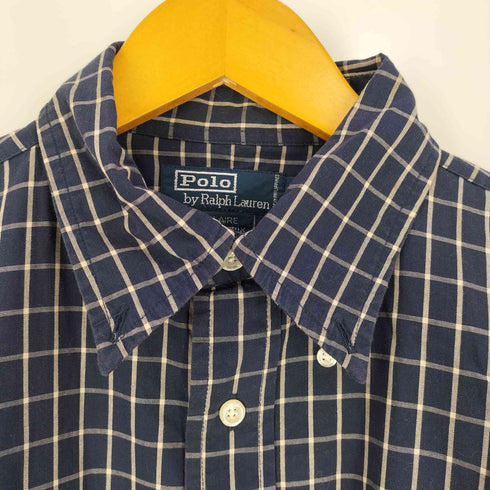 ポロバイラルフローレン Polo by RALPH LAUREN 90s BLAIRE ポニー刺繍 チェック柄 ボタンダウン 長袖シャツ メンズ import:M