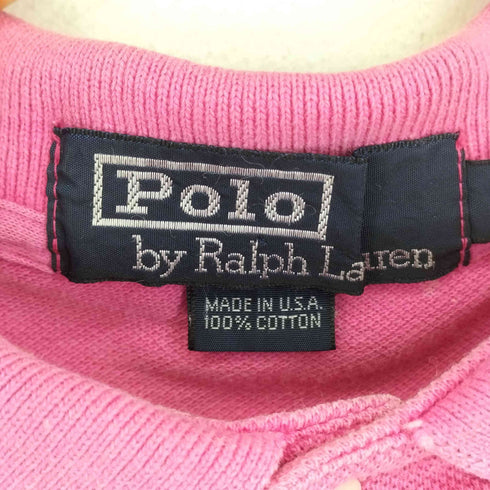 ポロバイラルフローレン Polo by RALPH LAUREN USA製 スモールポニー刺繍 S/S ポロシャツ メンズ JPN:L
