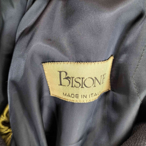 ビジョーネ BISIONE cashmere イタリア製 カシミヤ混 比翼ステンカラーコート メンズ EUR:52