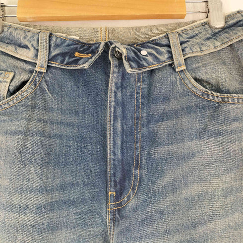 ザラ ZARA TRF ミッドライズ折り返しウエストデニムパンツ レディース EUR:36