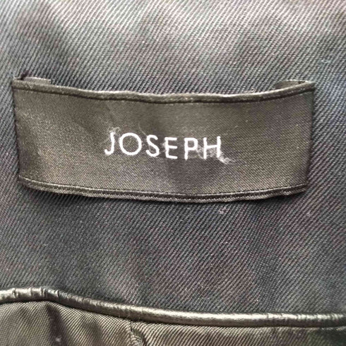 ジョゼフ JOSEPH 襟レザー 切替 ショート トレンチコート レディース 36