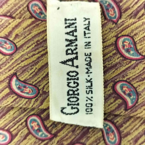 ジョルジオアルマーニ Giorgio Armani ペイズリー柄シルクネクタイ メンズ
