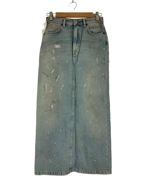 アクネストゥディオズ ACNE STUDIOS スリット ペンキ加工 デニムスカート レディース EUR:34