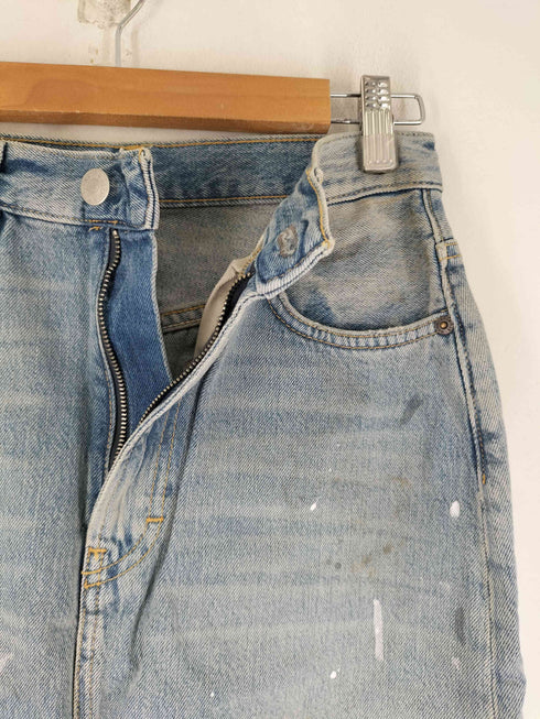アクネストゥディオズ ACNE STUDIOS スリット ペンキ加工 デニムスカート レディース EUR:34