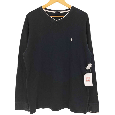 ポロラルフローレン POLO RALPH LAUREN SLEEPWEAR ポニー刺繍 Vネック ワッフル 長袖Tシャツ メンズ