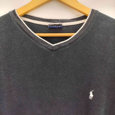 ポロラルフローレン POLO RALPH LAUREN SLEEPWEAR ポニー刺繍 Vネック ワッフル 長袖Tシャツ メンズ