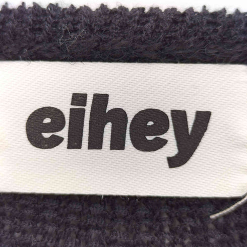 eihey ダメージ加工 クルーネックニット レディース