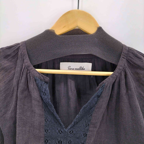 サラマリカ Sara Mallika COTTON GAUZE LACE BIG SLEEVE TOPS レディース