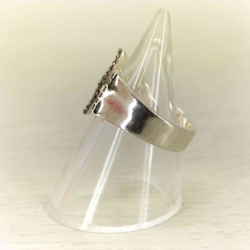 ODUL モアサナイト/SILVER curvy form pave ring レディース 10