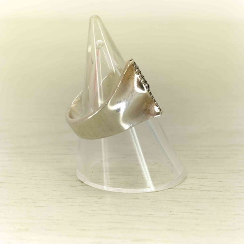 ODUL モアサナイト/SILVER curvy form pave ring レディース 10