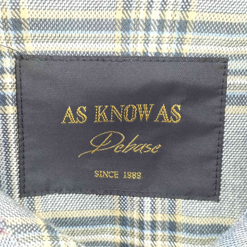 アズノゥアズドゥバズ as know as de base ラクガキ職人CHKジャケット メンズ JPN:1