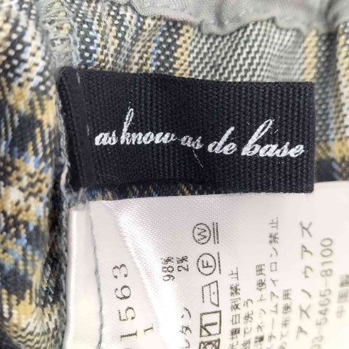 アズノゥアズドゥバズ as know as de base ラクガキ職人CHKパンツ レディース JPN:1