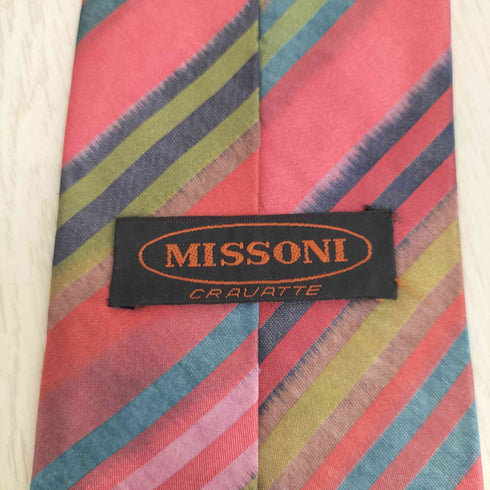 ミッソーニ MISSONI シルク100 ストライプネクタイ メンズ