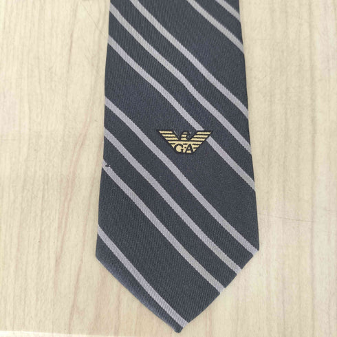 エンポリオアルマーニ EMPORIO ARMANI シルク100%ストライプネクタイ メンズ
