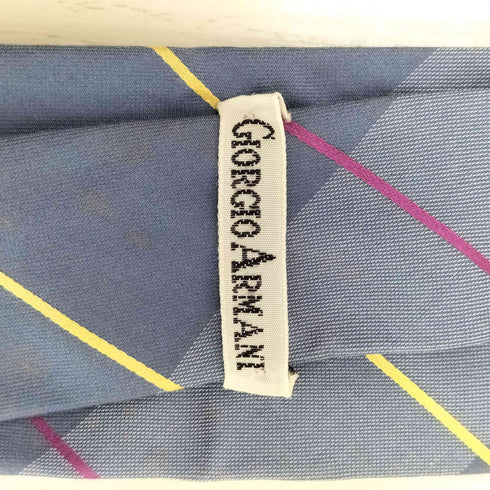 ジョルジオアルマーニ Giorgio Armani シルク100%ストライプネクタイ メンズ