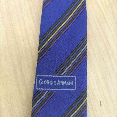 ジョルジオアルマーニ Giorgio Armani シルク100%ストライプネクタイ メンズ