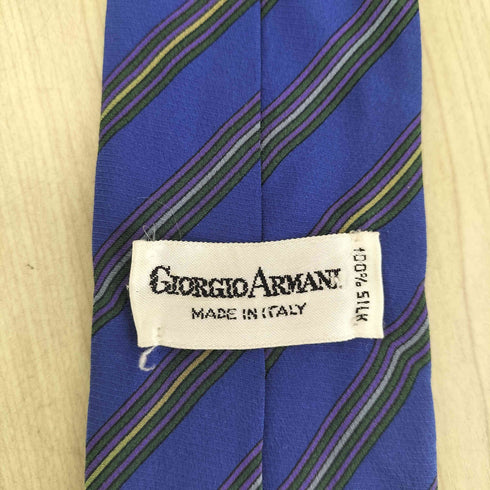 ジョルジオアルマーニ Giorgio Armani シルク100%ストライプネクタイ メンズ
