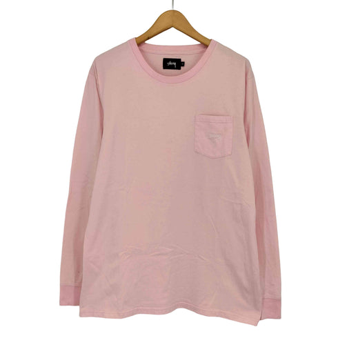 ステューシー Stussy ロゴ刺繍 ポケットL/Sカットソー メンズ JPN:M