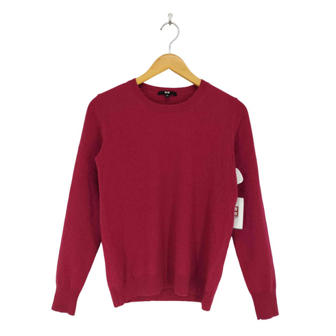 ユニクロ UNIQLO CASHMERE 100% カシミヤクルーネックセーター レディース JPN:L