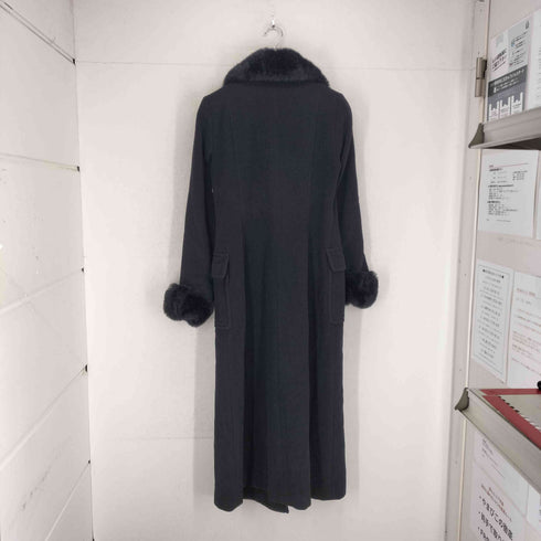 FAIRE LA BISE angora&cashmere カシミヤアンゴラ混 フェイクファーロングコート レディース JPN:M