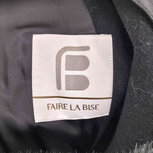 FAIRE LA BISE angora&cashmere カシミヤアンゴラ混 フェイクファーロングコート レディース JPN:M