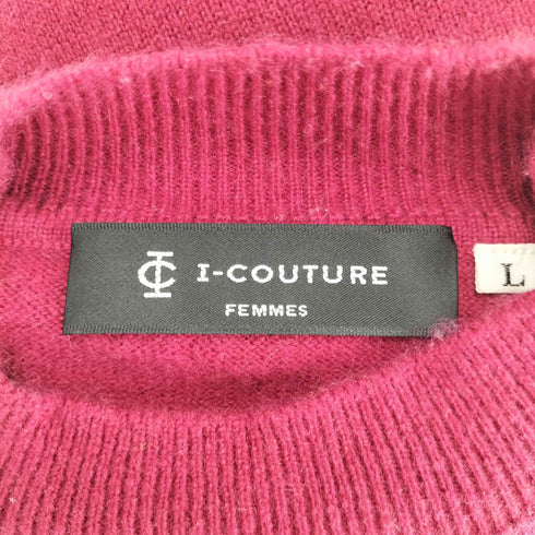 i-couture CASHMERE カシミヤ100% モックネックセーター レディース JPN:L