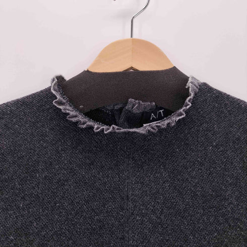 アツロウタヤマ ATSURO TAYAMA A/T 切替 フリル ニット レディース