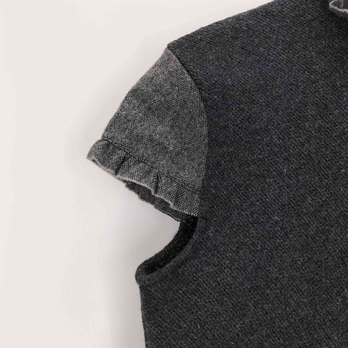 アツロウタヤマ ATSURO TAYAMA A/T 切替 フリル ニット レディース