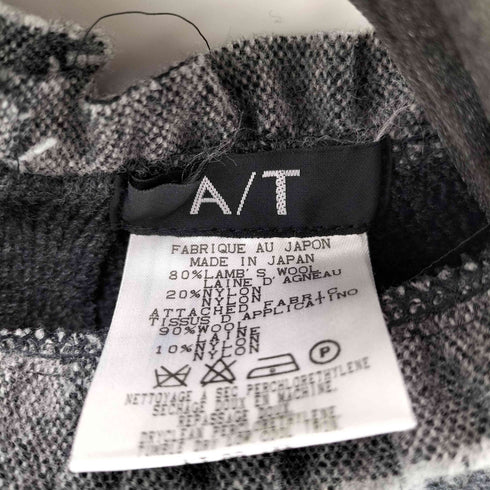 アツロウタヤマ ATSURO TAYAMA A/T 切替 フリル ニット レディース