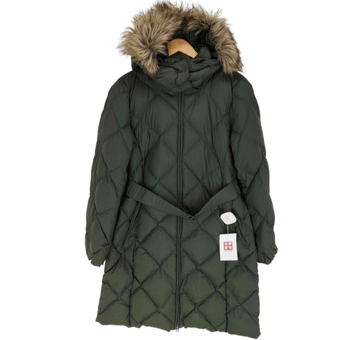 ユニクロ UNIQLO パウダーソフトダウンコート ダイヤモンドキルト レディース L