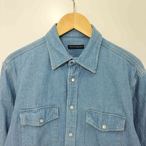 ユナイテッドアローズ UNITED ARROWS スナップボタン デニム ワークシャツ メンズ JPN:M