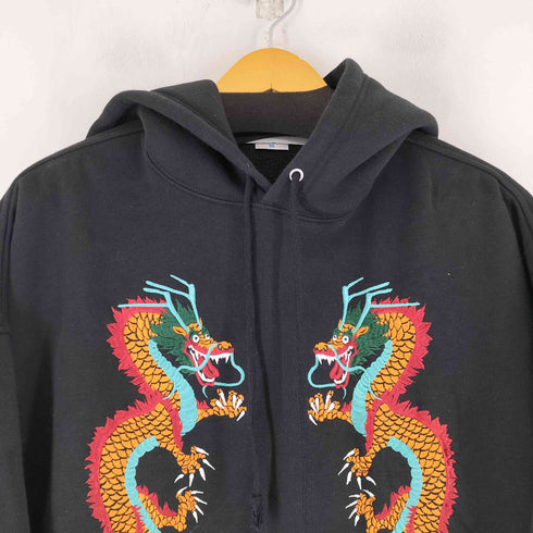 ヘイヘイ HEIHEI ドラゴン刺繍 プルオーバーパーカー メンズ JPN:XL