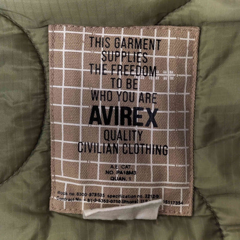 アヴィレックス AVIREX EVERSIBLE KILT BLOUSON/リバーシブルキルトブルゾン レディース FREE