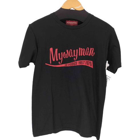 {Mywayman プリントクルーネックS/S Tシャツ メンズ JPN:S