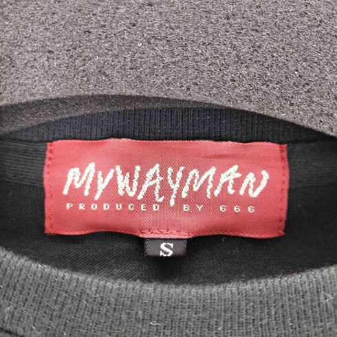 {Mywayman プリントクルーネックS/S Tシャツ メンズ JPN:S