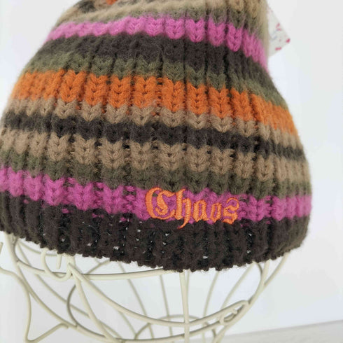 カオス Chaos 刺繍ボーダーニット帽 レディース