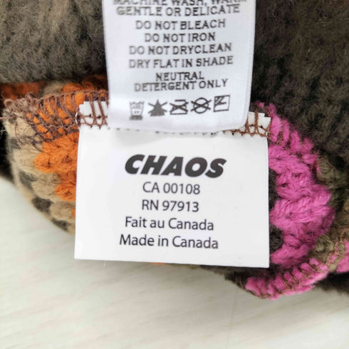 カオス Chaos 刺繍ボーダーニット帽 レディース