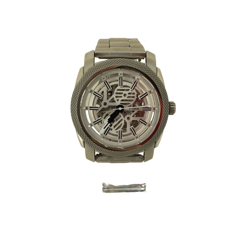 フォッシル FOSSIL MACHINE オートマティック シースルーバック ステンレススチール ウォッチ メンズ