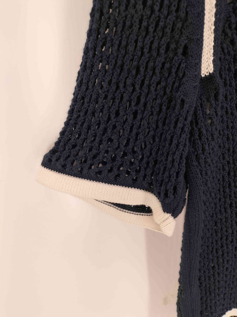 アディダスオリジナルス adidas Originals 25SS KNIT TOP ナイトネイビー メンズ JPN:L