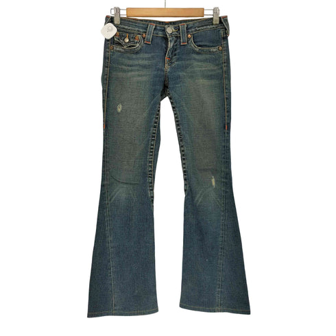 トゥルーレリジョン TRUE RELIGION USA製 USED加工 503 ブーツカットフレアデニム レディース W27
