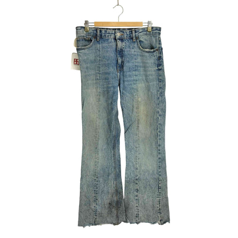 ザラ ZARA センターラインフレアデニムパンツ メンズ 32