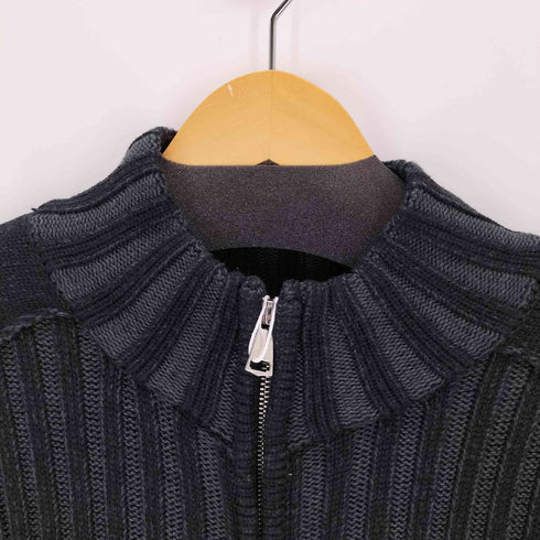 ジップファイブ ZIP FIVE WHITELINE コントラストドライバーズニット メンズ JPN:M