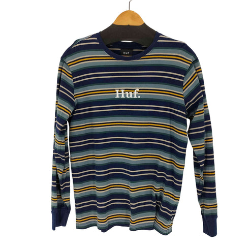 ハフ HUF ロゴ刺繍ボーダーL/S Tシャツ メンズ JPN:S
