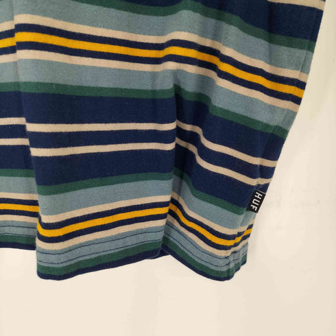 ハフ HUF ロゴ刺繍ボーダーL/S Tシャツ メンズ JPN:S